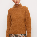 Mock Neck Boucle Sweater
