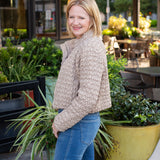 Taupe Longsleeve Quilted Puff Jacket