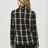 Plaid Bouclé Blazer With Pockets