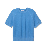 blue tee on white background 