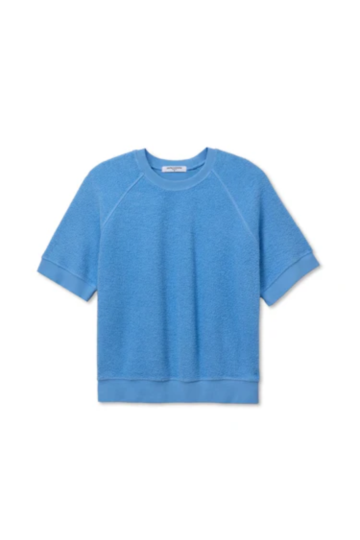 blue tee on white background 