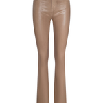 Beige leather pants on a white background