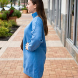 Turtleneck Long Sleeve Sweater Tunic Dress