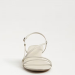 White sandal on a light gray background