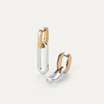Detachable link earring shown in both short and extended styles