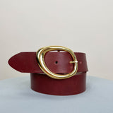 Burgandy Leather Belt