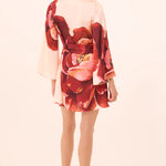 Statement-print dress with a structured silhouette