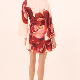 Statement-print dress with a structured silhouette