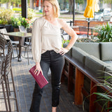 Leatherette One Shoulder Top