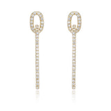 Crystal Paperclip Earrings