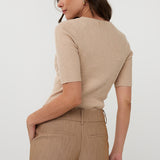 Round Neck Rib Sweater