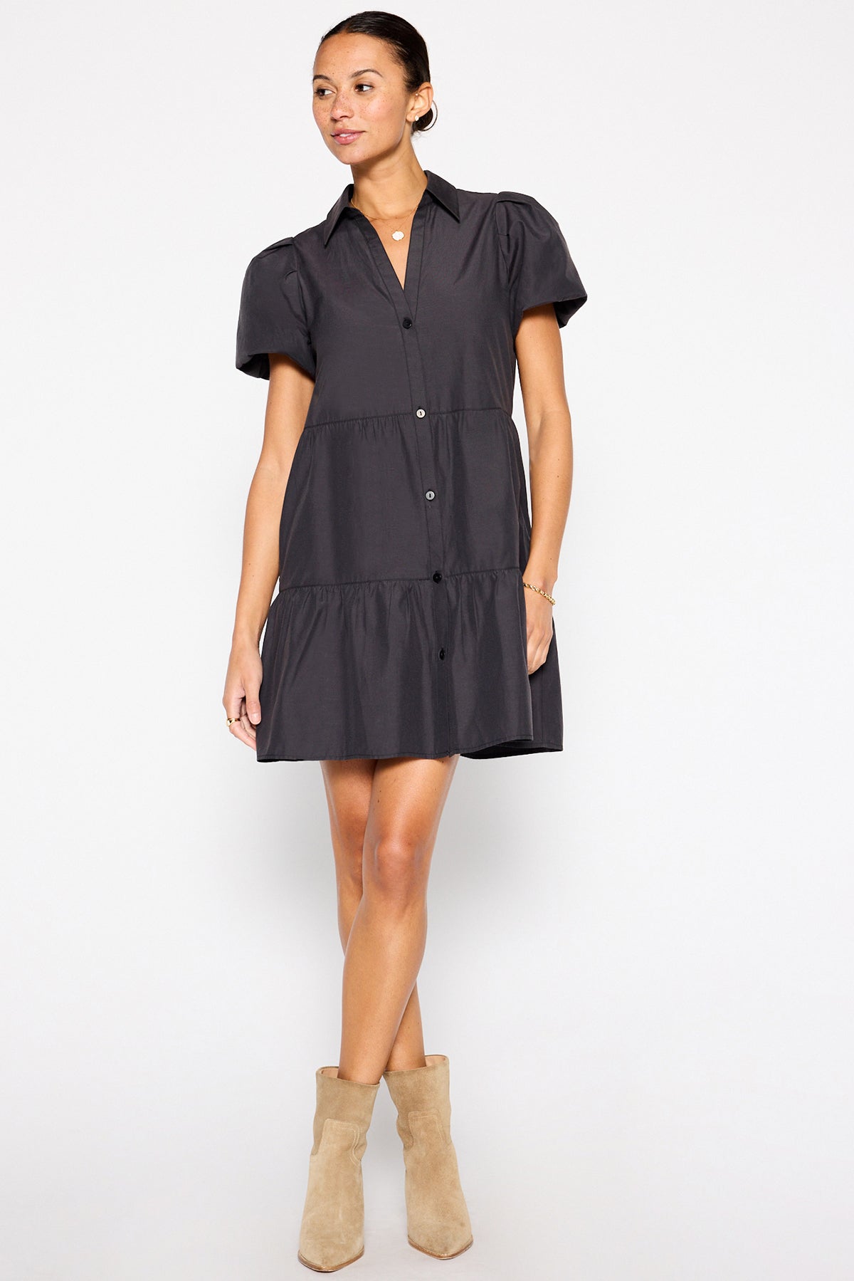 Havana Mini Dress - Washed Black