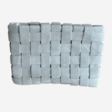 Large Lindy Woven Suede Clutch