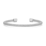 Silver bracelet on a white background