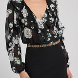 Nikali Floral Wrap Bodysuit