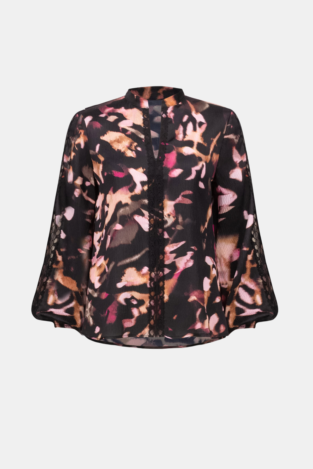 Floral patterned blouse on a white background