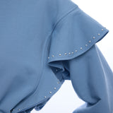 Devona Studded Ruffle Sweatshirt