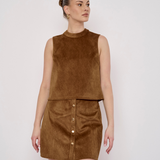 Hugo Faux Suede Short Skirt