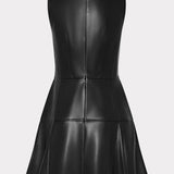 Faux Leather Mini Dress