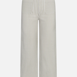 neutral stripe pants on white background 
