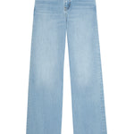 Light blue jeans on a white background