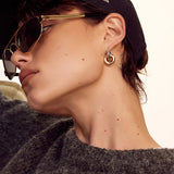 Two-Tone Chain Link Huggies