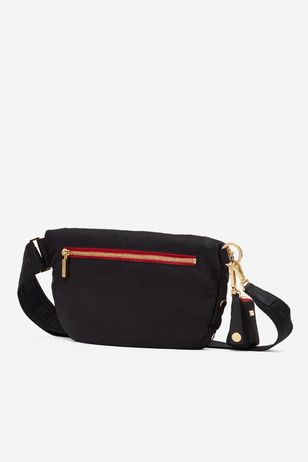 Large structured crossbody bag in a neutral tone featuring an adjustable strap and polished hardware.