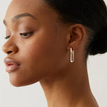 Detachable link earring shown in both short and extended styles