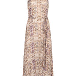 halter maxi dress on white background 