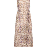 halter maxi dress on white background 