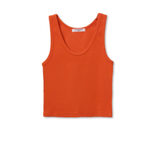 Orange tank top on a white background