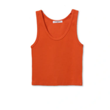 Orange tank top on a white background