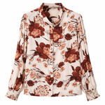 floral blouse on white background 
