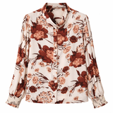floral blouse on white background 