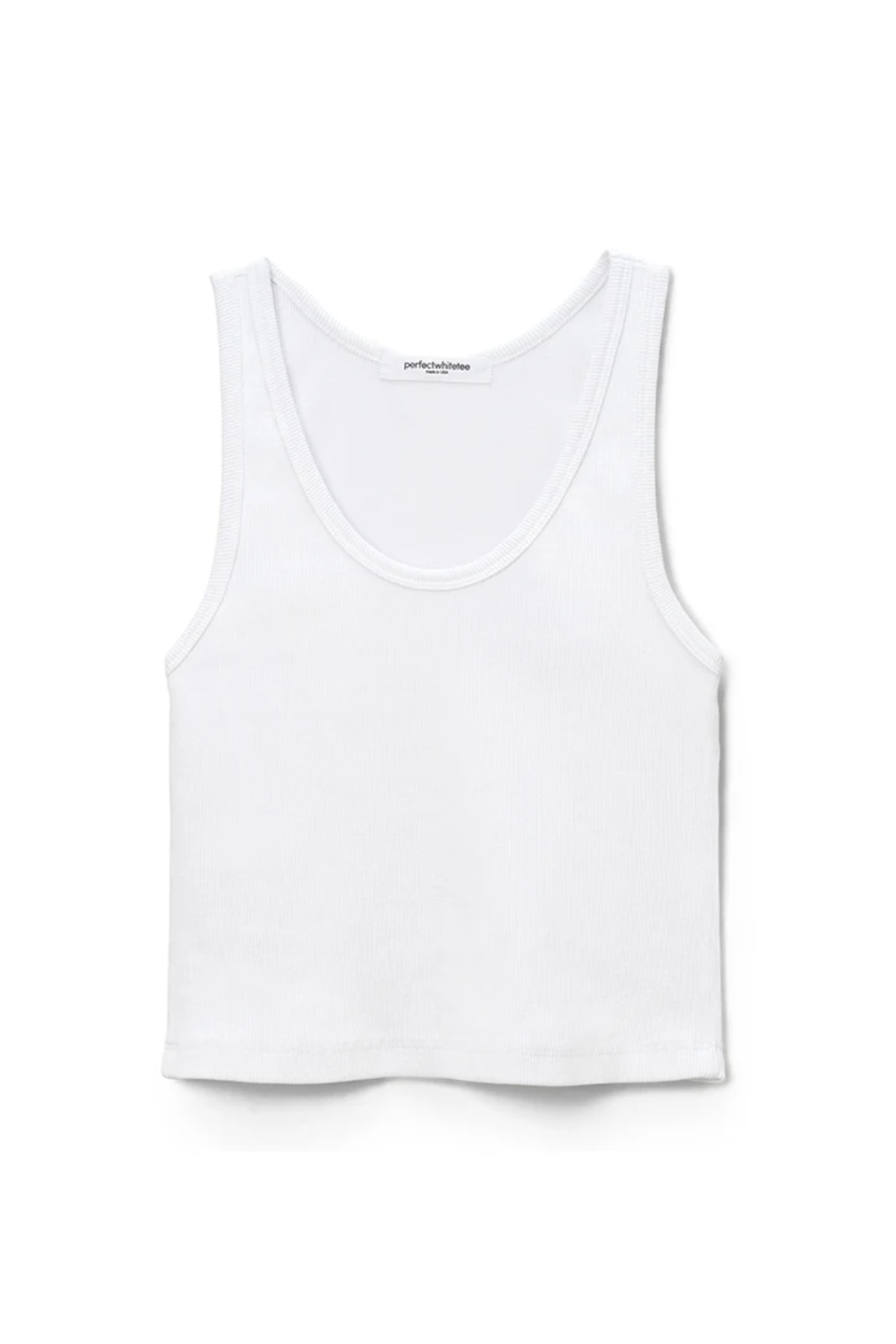 White tank top on a white background