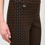 Jacquard Woven Abstract Print Slim Fit Pants