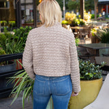 Taupe Longsleeve Quilted Puff Jacket