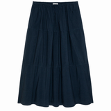 Navy blue skirt on a white background