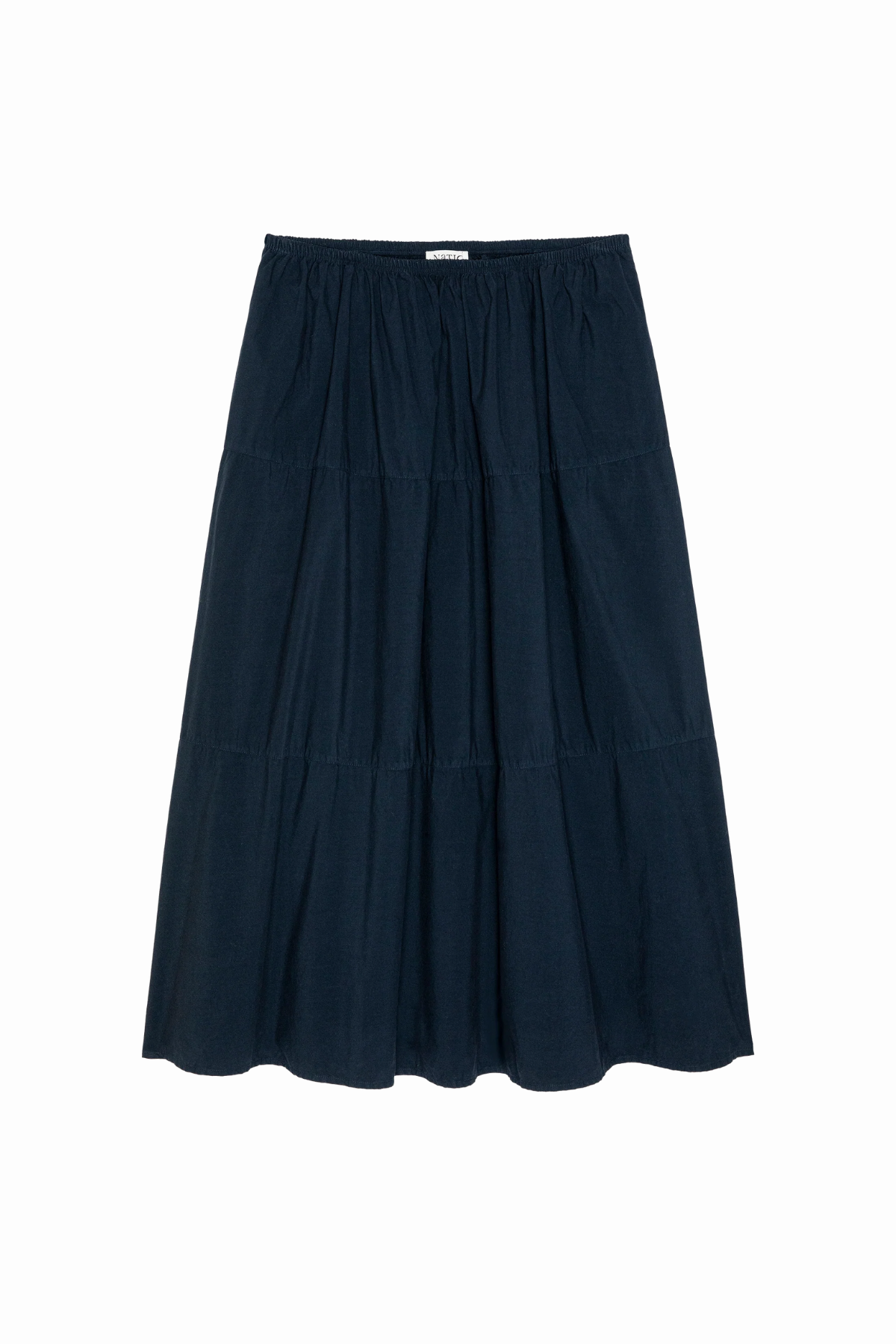 Navy blue skirt on a white background