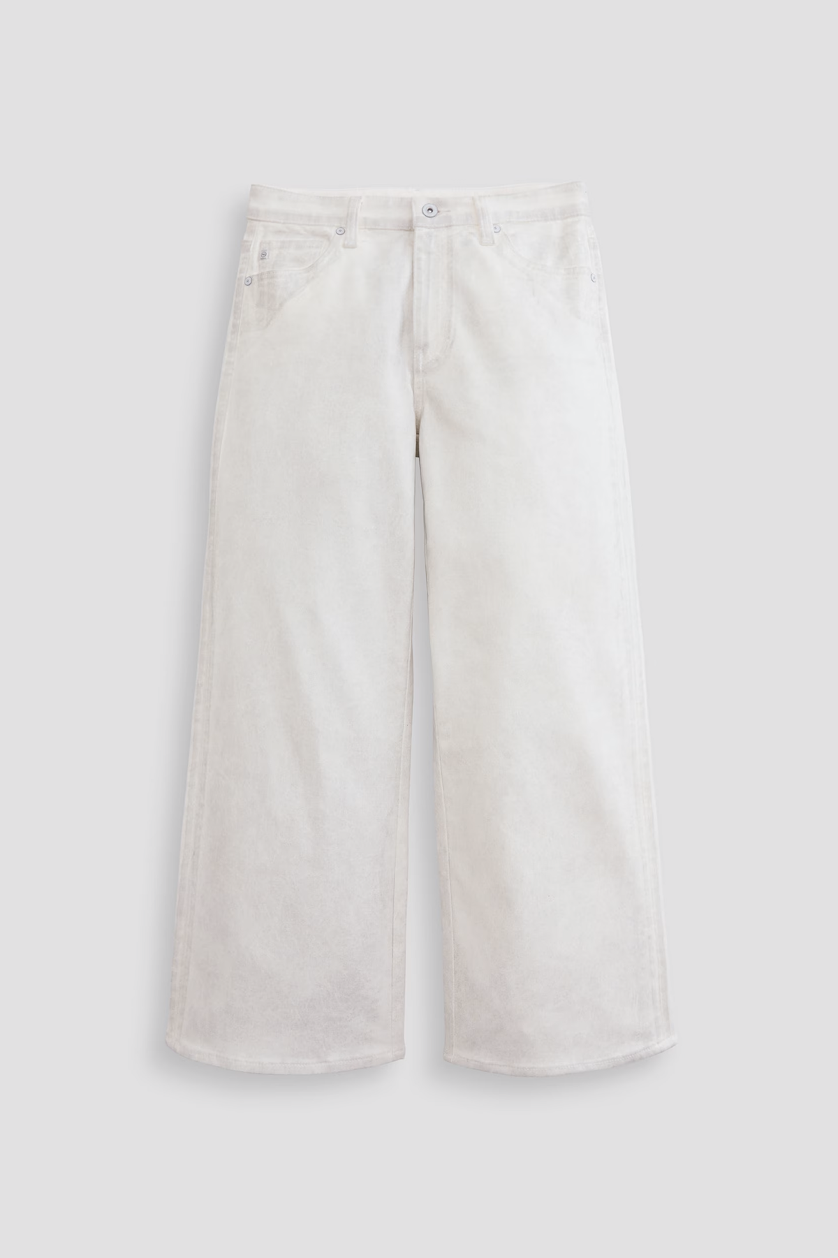 High-rise cropped wide-leg pants in a light neutral tone
