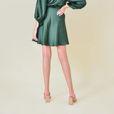 V Neck Puff Sleeves Surplice Dress