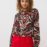 Fancy Neck Waves Blouse