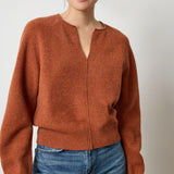 Split Neck Raglan Pullover