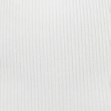 Close-up of white ribbed fabric texture