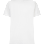 back of white t-shirt on white background 