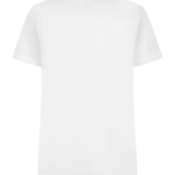 back of white t-shirt on white background 