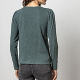 Tie Front Split Neck Tee