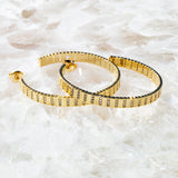 Flash Hoop Earrings, 14K Gold Vermeil