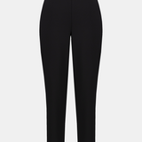 Black pants on a light gray background