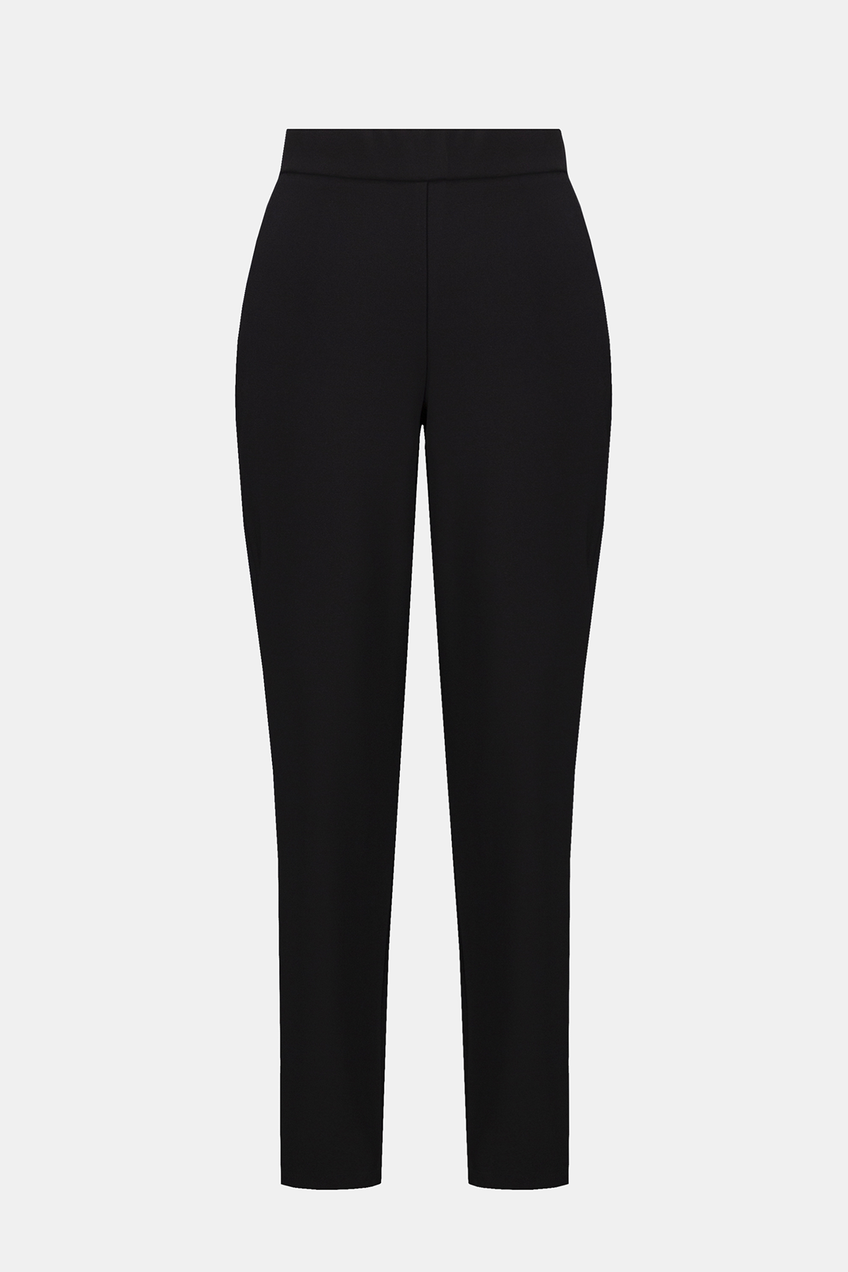 Black pants on a light gray background